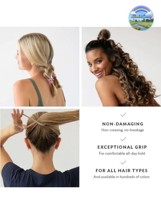 Grab & Go Pony Tube 15 Pack - No-Crease Damage-Free Strong Hold Hair Ties main image 5